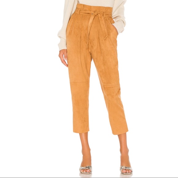 Free People Pants - Free People Nightfall Vegan Suede Paperbag Pants
